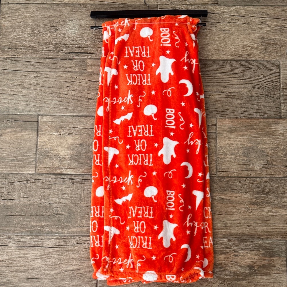 Festive Orange Halloween Blanket